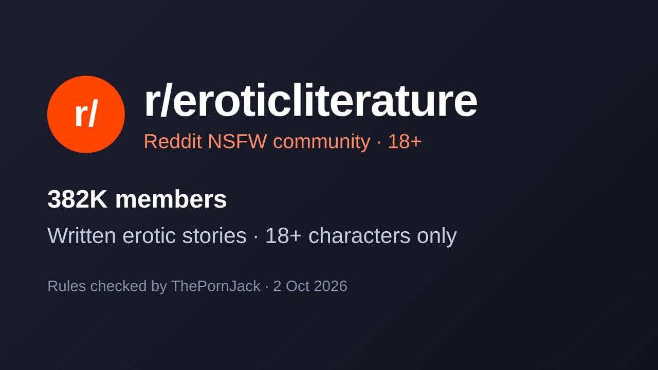 r/eroticliterature